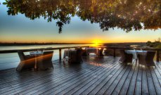 Chobe Game Lodge deck on a Botswana Safari