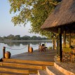 Nkwali Camp Zambia river deck